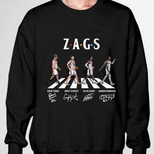 Original Gonzaga Bulldogs ZAGS Abbey Road signatures shirt 2