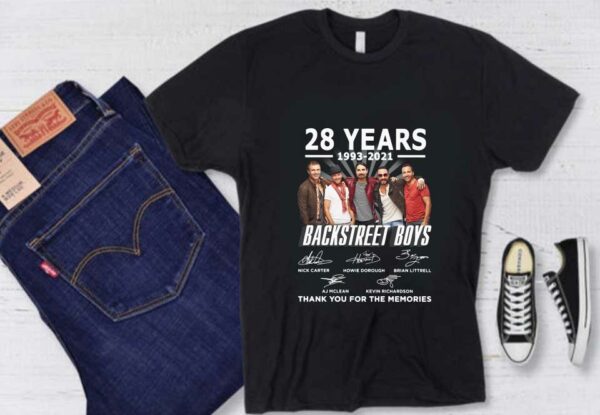 28 Years Backstreet Boys Shirt, 28 Years 1993 2021 Backstreet Boys Thank You For The Memories Signature shirt