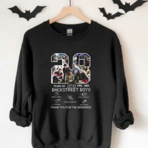 28 Years Of BSB 1993-2021 Backstreet Boys Thank Memories Signatures Shirt, BSB 28 Years Backstreet Boys Shirt 3