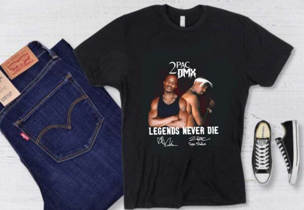 2pac And Dmx Legend Shirt, 2pac Dmx Legends Never Die Signatures Shirt,  2pac Dmx Shirt