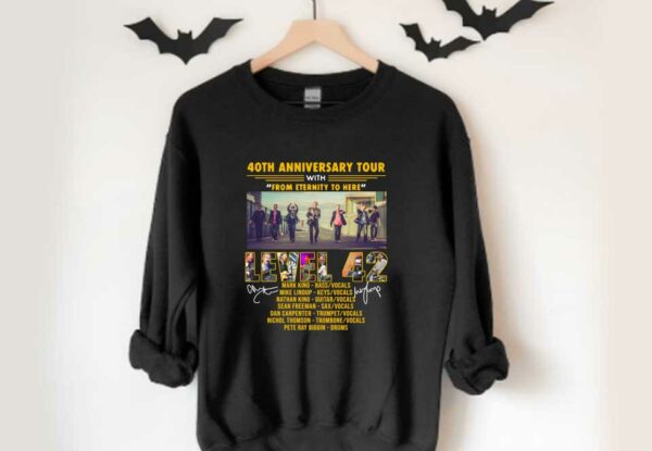 40th Tour Up To Level 42 Shirt, 40th Anniversary Tour With From Eternity To Here Level 42