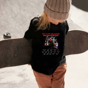 All Horror Movie Character Signatures Halloween Shirt, This Is My Halloween Watching Movie Shirt Signatures Shirt 1