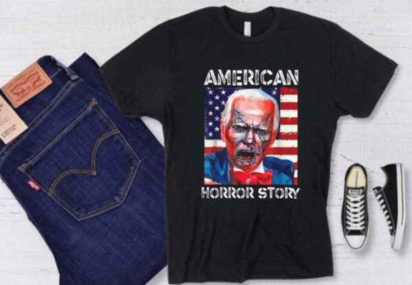 American Horror Story Shirt, Joe Biden American Flag Horror Story Shirt, Joe Biden Horror Halloween Shirt