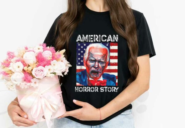 American Horror Story Shirt, Joe Biden American Flag Horror Story Shirt, Joe Biden Horror Halloween Shirt