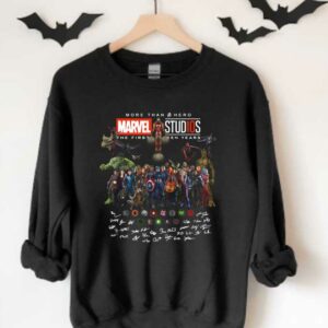 Avengers Marvel Stud10s Signatures Shirt, Avengers More Than A Hero Marvel Stud10s The First Ten Years Signatures Shirt 3
