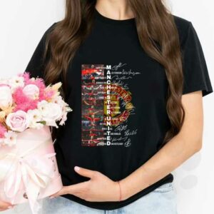 Awesome Manchester Legend Shirt, Awesome Manchester United David Beckham Alex Ferguson Bobby Charlton Signatures Shirt 2