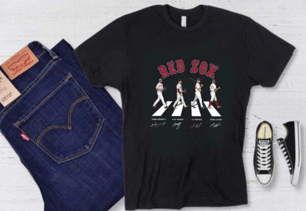 Boston Red Sox Walking Shirt, Boston Red Sox Abbey Road Signatures Shirt