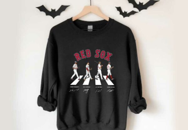 Boston Red Sox Walking Shirt, Boston Red Sox Abbey Road Signatures Shirt