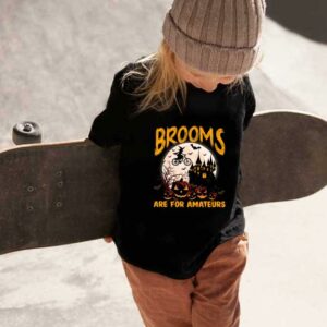 Brooms Are For Amateurs Witch Riding Bike Cycling Halloween Shirt, Brooms Are For Amteurs Witch Bike Halloween Shirt, 1