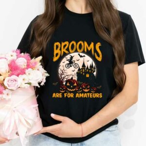 Brooms Are For Amateurs Witch Riding Bike Cycling Halloween Shirt, Brooms Are For Amteurs Witch Bike Halloween Shirt, 2