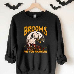 Brooms Are For Amateurs Witch Riding Bike Cycling Halloween Shirt, Brooms Are For Amteurs Witch Bike Halloween Shirt, 3