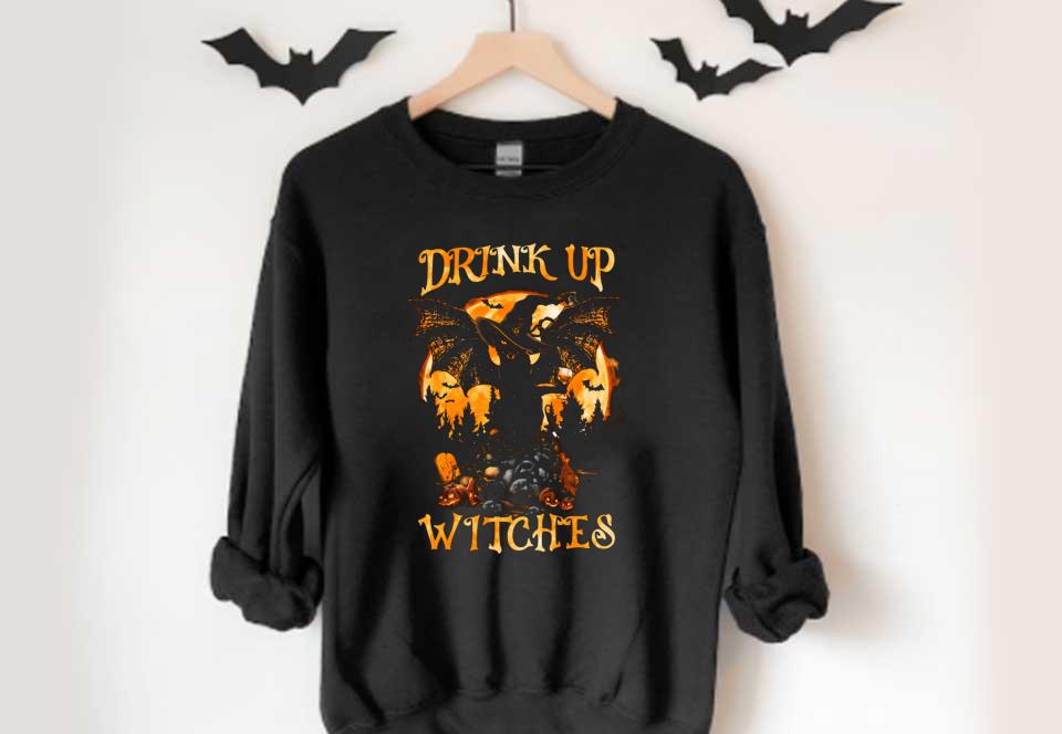 Cat Witch Dragon Moon Pumpkins Skull Halloween Shirt, Cat Dragon Drink Up Witches Shirt Cat Witch Dragon Moon Pumpkins Skull Halloween Shirt Cat Dragon Drink Up Witches Shirt 4 - Cat Witch Dragon Moon Pumpkins Skull Halloween Shirt, Cat Dragon Drink Up Witches Shirt