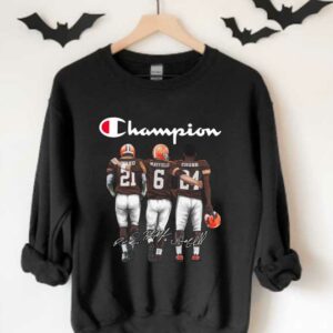 Champion Cleveland Browns Best Player Shirt, Logo Champion Cleveland Browns Mayfield Ward Chubb Signatures Shirt 3