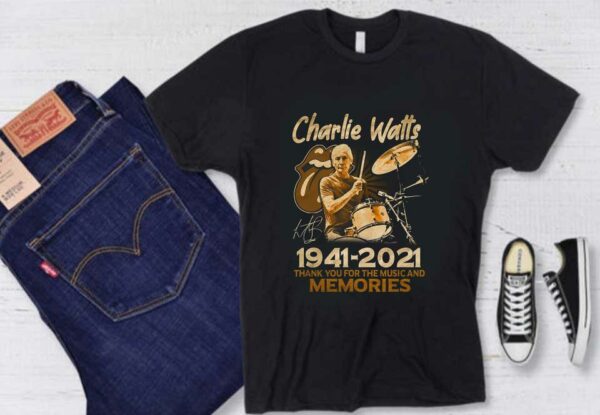 Charlie Watts 1941 2021 Thank You For The Music And Memories Signature Shirt, Charlie Watts Signature Shirt