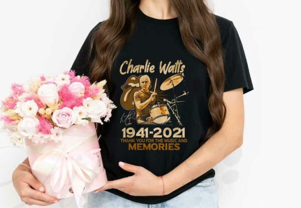 Charlie Watts 1941 2021 Thank You For The Music And Memories Signature Shirt, Charlie Watts Signature Shirt