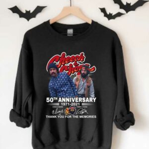 Cheech & Chong Shirt, Cheech & Chong 50th anniversary 1971-2021 signatures thank you for the memories Shirt 3