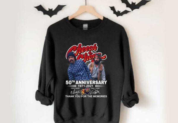 Cheech & Chong Shirt, Cheech & Chong 50th anniversary 1971-2021 signatures thank you for the memories Shirt