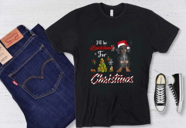 Dachshund For Christmas Shirt, I'll Be Dachshund For Christmas Shirt, Dachshund Christmas Shir