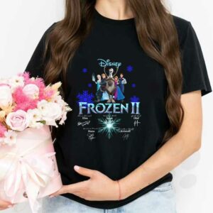 Disney Frozen II Shirt, Disney Frozen II Characters Elsa Anna Olaf Hans Signatures Shirt 2