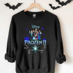 Disney Frozen II Shirt, Disney Frozen II Characters Elsa Anna Olaf Hans Signatures Shirt 3