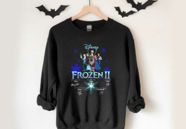 Disney Frozen II Shirt, Disney Frozen II Characters Elsa Anna Olaf Hans Signatures Shirt