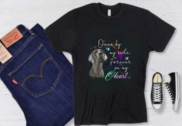 Dog Great Dane Spaniel In My Hearth Shirt, Great Dane One By My Side Forever In My Hearth Shirt