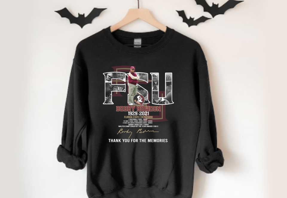 FSU Bobby Bowden 1929-2021 Florida State Thank You For The Memories Signature Shirt, FSU Bobby Shirt FSU Bobby Bowden 1929 2021 Florida State Thank You For The Memories Signature Shirt FSU Bobby Shirt 4 - FSU Bobby Bowden 1929-2021 Florida State Thank You For The Memories Signature Shirt, FSU Bobby Shirt