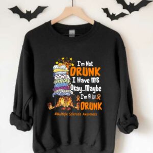 Giraffe I'm Not Drunk Shirt, Giraffe I'm Not Drunk I Have Ms Okay Maybe I'm A Lil Drunk Multiple Sclerosis Awareness Shirt 3