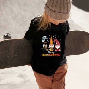 Gnomes Witch Gnomes Santa Claus Hallothanksmas Shirt, Halloween Gnomes Witch Pumpkin Happy Hallothanksmas Shirt