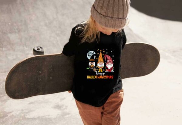 Gnomes Witch Gnomes Santa Claus Hallothanksmas Shirt, Halloween Gnomes Witch Pumpkin Happy Hallothanksmas Shirt