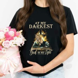 God Is My Light Jesus In My Heart Shirt, Book At My Darkest God Is My Light Shirt 2