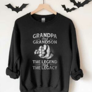 Grandpa And Grandson Legend Shirt, Grandpa And Grandson The Legend And The Legacy Shirt 3