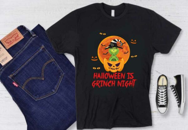 Grinch Witch Pumpkin Halloween Shirt, Pumpkin Halloween Is Grinch Night Shirt