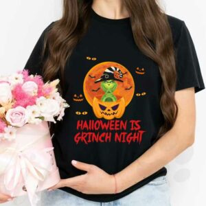 Grinch Witch Pumpkin Halloween Shirt, Pumpkin Halloween Is Grinch Night Shirt 2