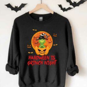 Grinch Witch Pumpkin Halloween Shirt, Pumpkin Halloween Is Grinch Night Shirt 3