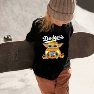 Happy Halloween Baby Yoda Pumpkin Los Angeles Dodgers Shirt, Baby Yoda Pumpkings Love Dodgers Shirt 1