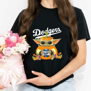 Happy Halloween Baby Yoda Pumpkin Los Angeles Dodgers Shirt, Baby Yoda Pumpkings Love Dodgers Shirt 2