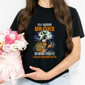 Harley Davidson Halloween Shirt, My Broom Broke Have A Great Day So Now I Drive A Harley Motorcycle Pumpkins Shirt 2 Harley Davidson Halloween Shirt, My Broom Broke Have A Great Day So Now I Drive A Harley Motorcycle Pumpkins Shirt 2