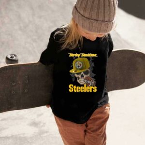 Harley Davidson Skull Steelers Logo Shirt, Skull Motor Harley Davidson Cycles Pittsburgh Steelers Logo Shirt