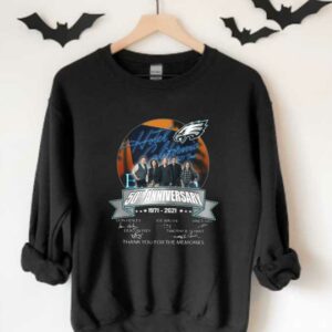Hotel California And Philadelphia Eagles Shirt, Hotel California 2021 Eagles 50th Anniversary 1971 2021 Signatures Shirt 3
