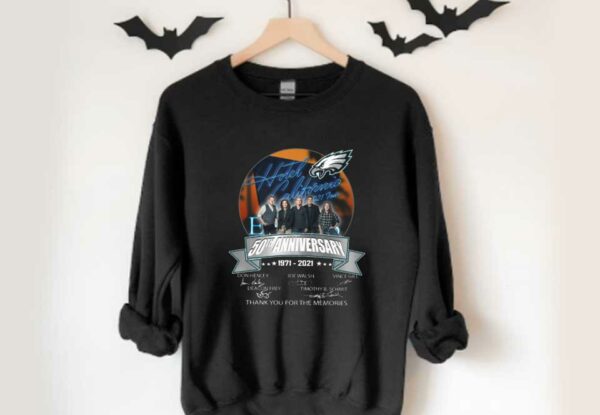 Hotel California And Philadelphia Eagles Shirt, Hotel California 2021 Eagles 50th Anniversary 1971 2021 Signatures Shirt
