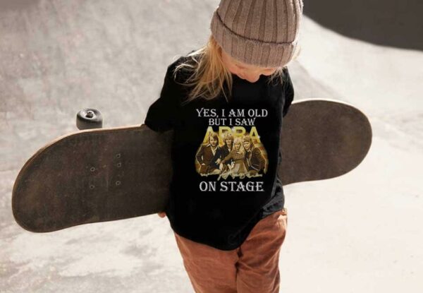 I Saw ABBA On Stage Red Shirt, 2021 Yes I Am Old But I Saw ABBA On Stage Signatures Shirt