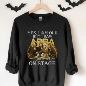 I Saw ABBA On Stage Red Shirt, 2021 Yes I Am Old But I Saw ABBA On Stage Signatures Shirt 3