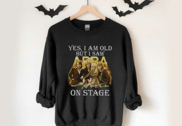 I Saw ABBA On Stage Red Shirt, 2021 Yes I Am Old But I Saw ABBA On Stage Signatures Shirt