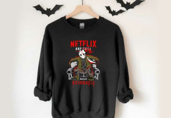 Jason Voorhees Ice Nine Kills Horror Shirt, Jason Voorhees Netflix And Chill Kill Ice Nine Kills Shirt