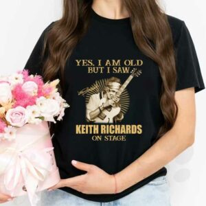 Keith Richards Rolling Stones Shirt, The Rolling Stones Yes I Am Old But I Saw Keith Richards On Stage Signature Shirt 2