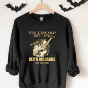 Keith Richards Rolling Stones Shirt, The Rolling Stones Yes I Am Old But I Saw Keith Richards On Stage Signature Shirt 3