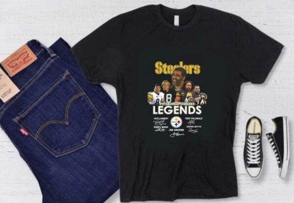 Legends Of Pittsburgh Steelers Signatures Shirt, Pittsburgh Steelers Legends Signatures Jack Lambert Troy Polamalu Shirt