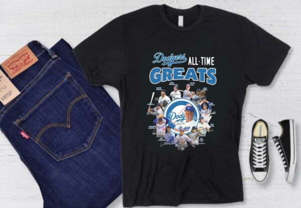 Los Angeles Dodgers All Time Greats Seattle Dodgers Signatures Shirt, Los Angeles Dodgers All Time Greats Logo Shirt