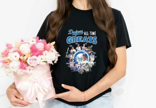 Los Angeles Dodgers All Time Greats Seattle Dodgers Signatures Shirt, Los Angeles Dodgers All Time Greats Logo Shirt